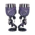 Deaths Desire Twin Skull Heart Set of Two Goblets Goblets & Chalices 2