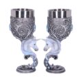 Enchanted Hearts Twin Unicorn Heart Set of Two Goblets Goblets & Chalices 2