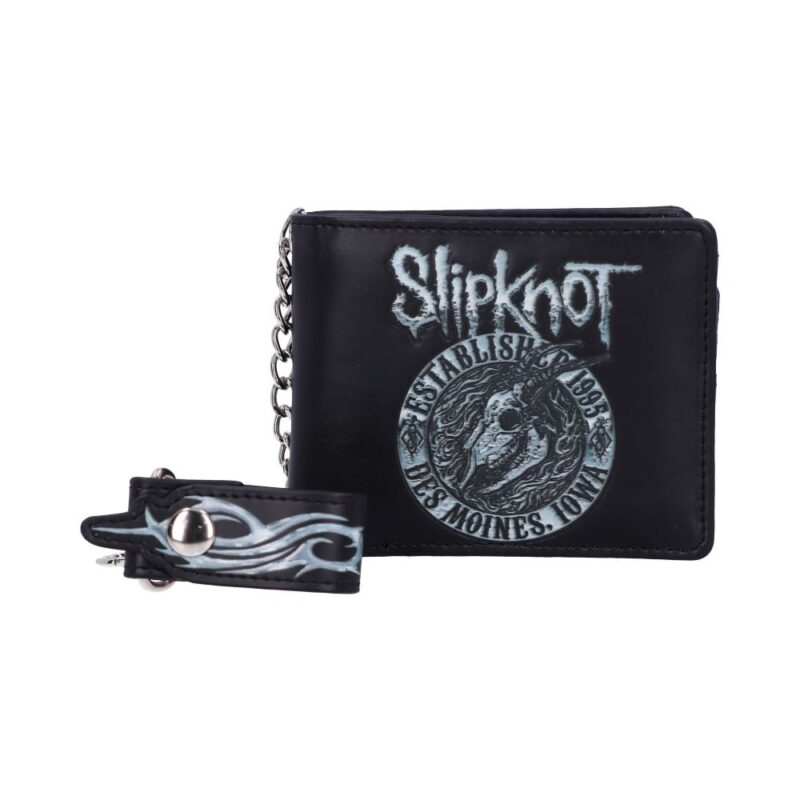 Officially Licensed Slipknot Flaming Goat Logo Wallet with Chain Gifts & Games