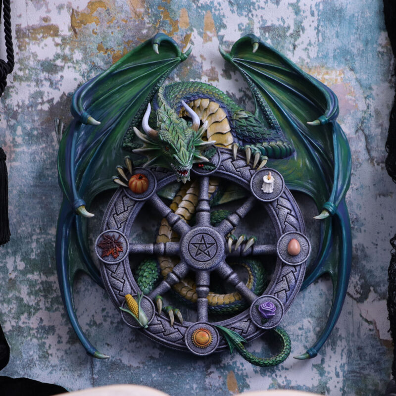 Anne Stokes Year of the Magical Dragon Pagan Wheel of the Year Wall Plaque Home Décor 9