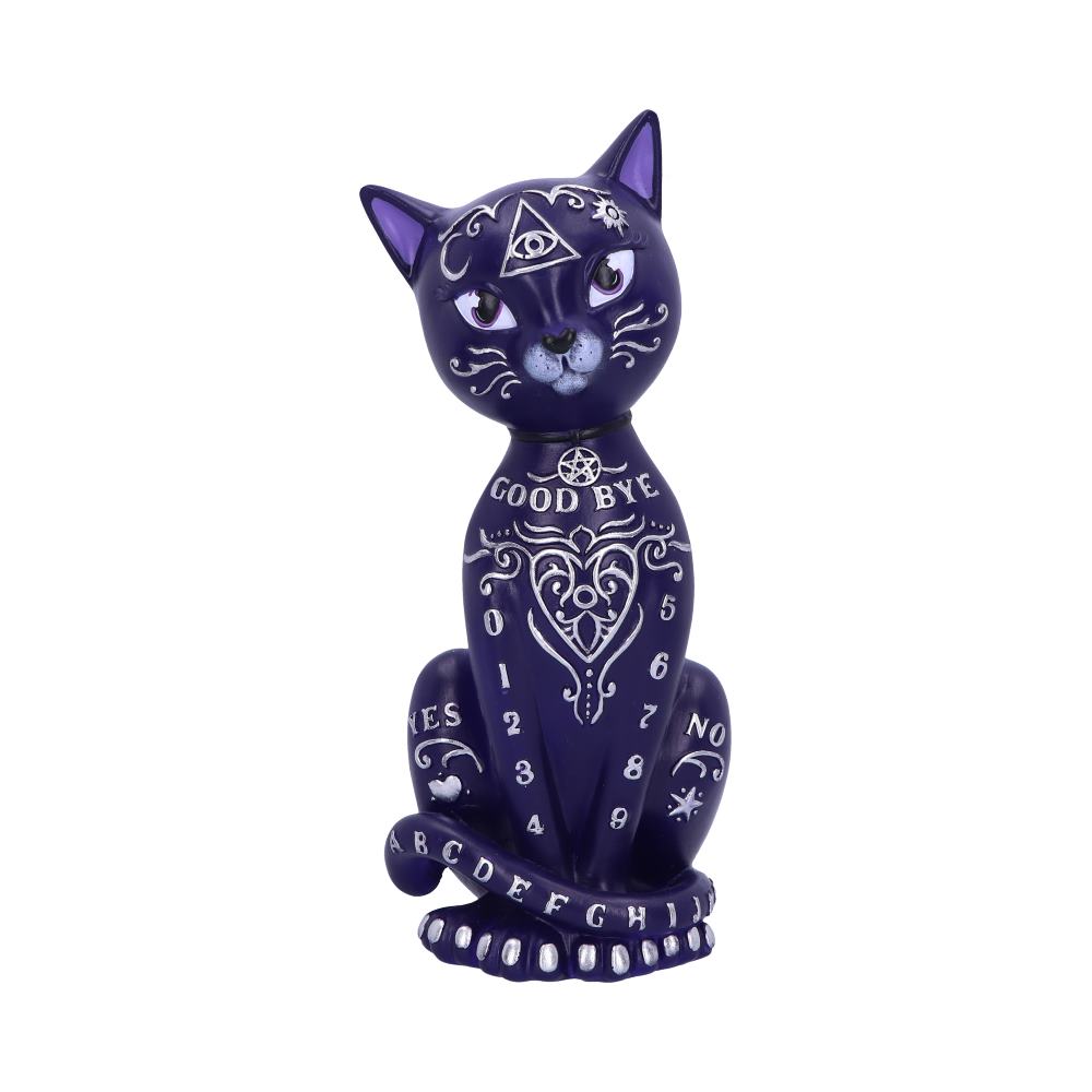 Purple Mystic Kitty 26cm Ouija Cat Figurine Figurines Medium (15-29cm)