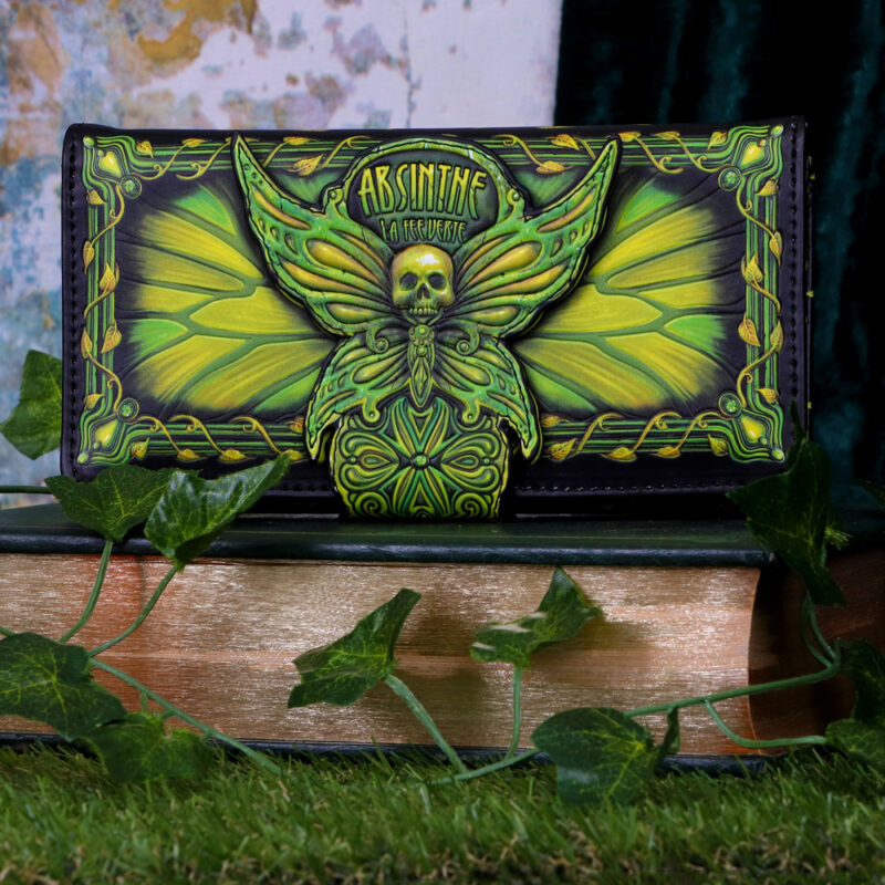 Absinthe La Fee Verte Green Fairy Embossed Purse Gifts & Games 9