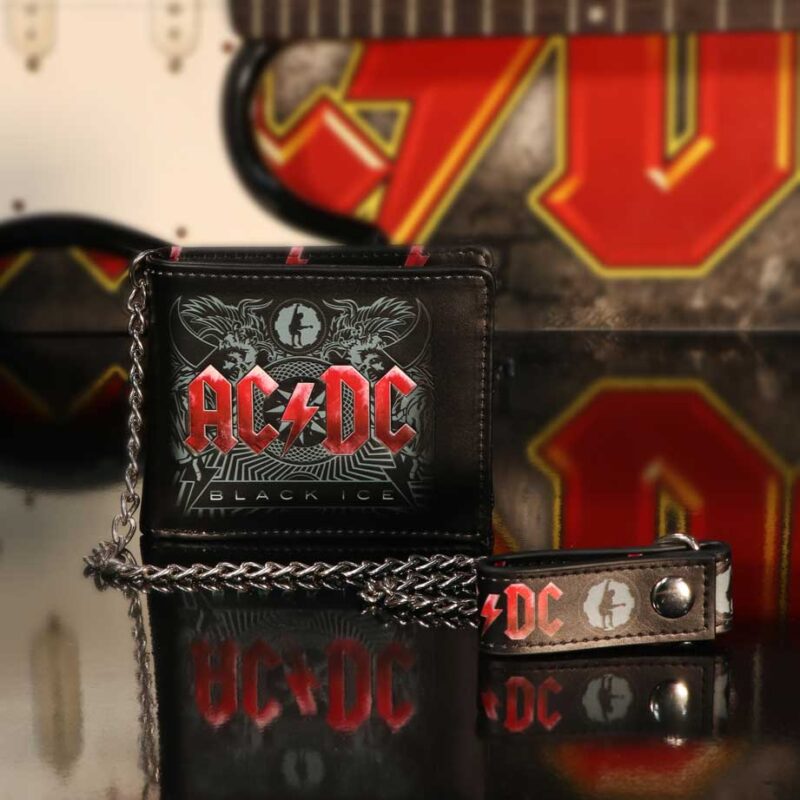 Officially Licensed AC/DC Black Ice Album Embossed Wallet and Chain Gifts & Games 9