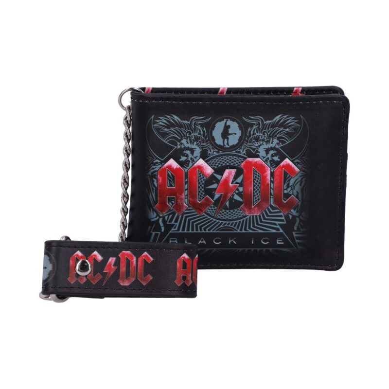 Officially Licensed AC/DC Black Ice Album Embossed Wallet and Chain Gifts & Games