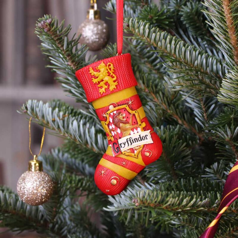 Officially Licensed Harry Potter Gryffindor Stocking Hanging Festive Ornament Christmas Decorations 3
