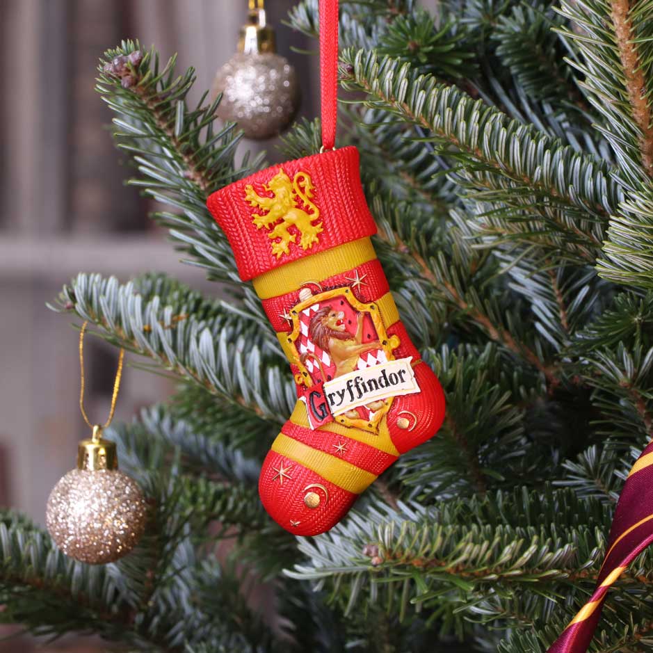 Officially Licensed Harry Potter Gryffindor Stocking Hanging Festive Ornament Christmas Decorations 2