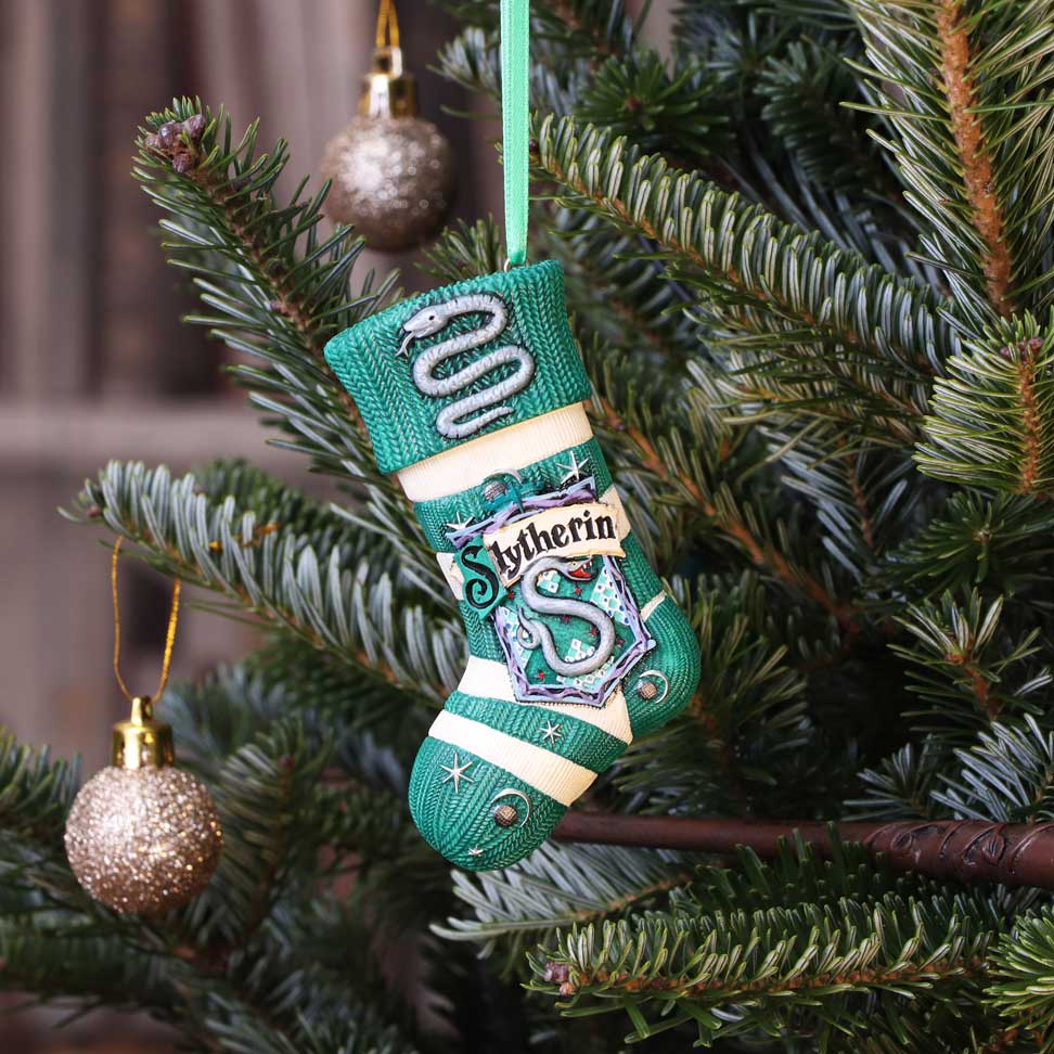 Officially Licensed Harry Potter Slytherin Stocking Hanging Festive Ornament Christmas Decorations 2
