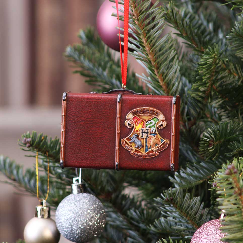 Officially Licensed Harry Potter Hogwarts Suitcase Trunk Hanging Ornament Christmas Decorations 2