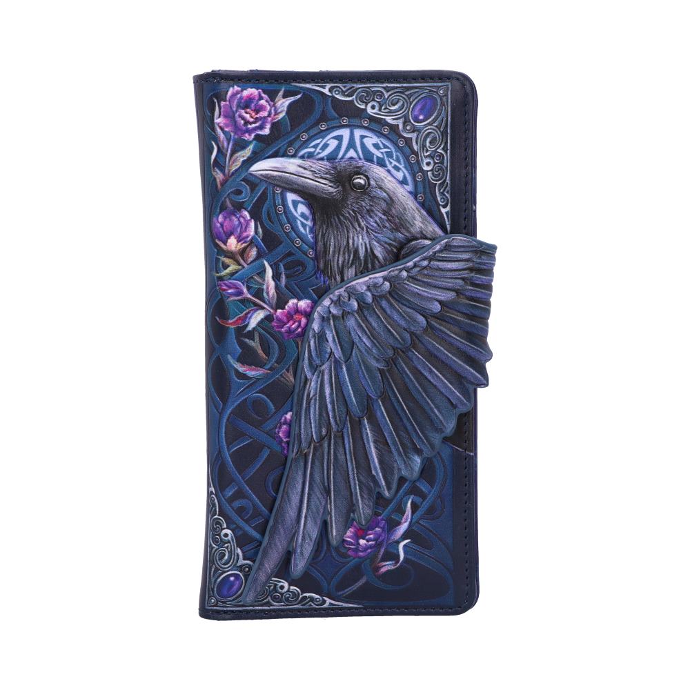 Ravens Flight Black Wing Floral Embossed Purse Wallet Gifts & Games