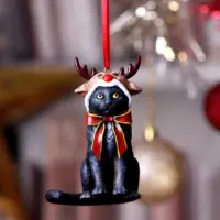 Lisa Parker Reindeer Cat Hanging Christmas Ornament 9cm Christmas Decorations 2