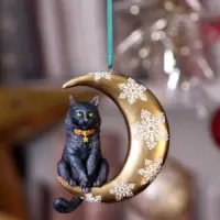 Lisa Parker Moon Cat Hanging Ornament 9cm Christmas Decorations 2