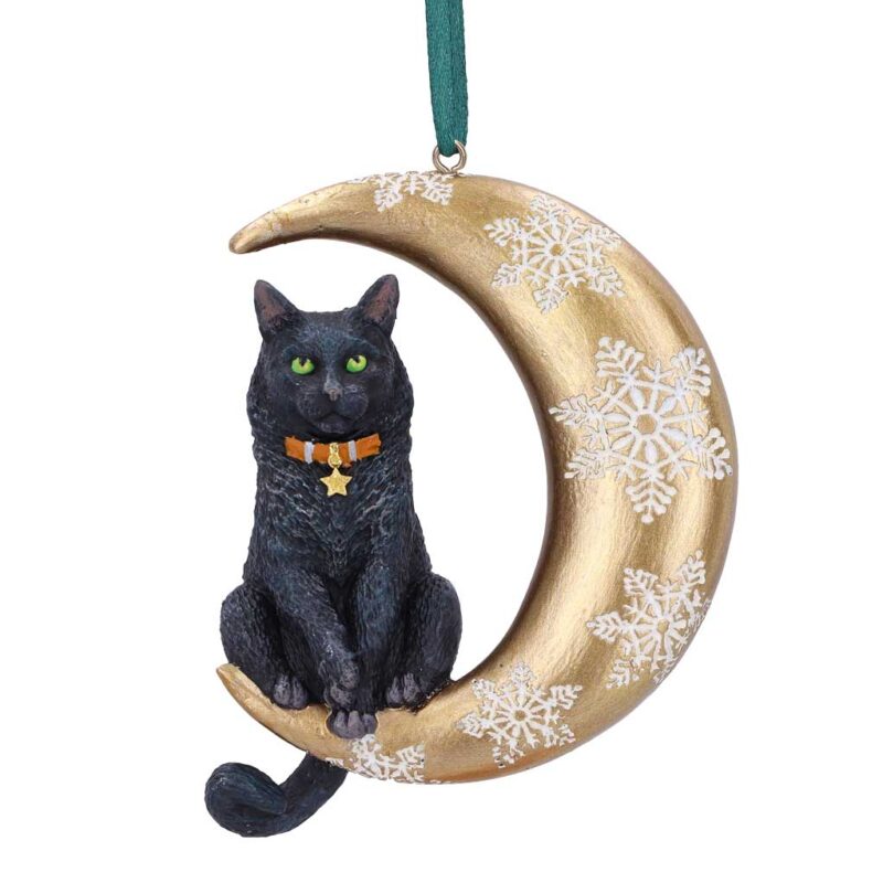 Lisa Parker Moon Cat Hanging Ornament 9cm Christmas Decorations