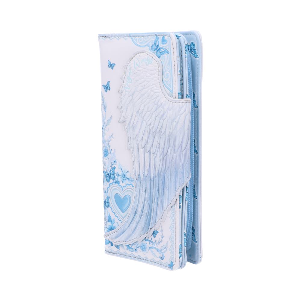 White Angel Wings Embossed Purse 18.5cm Gifts & Games 2