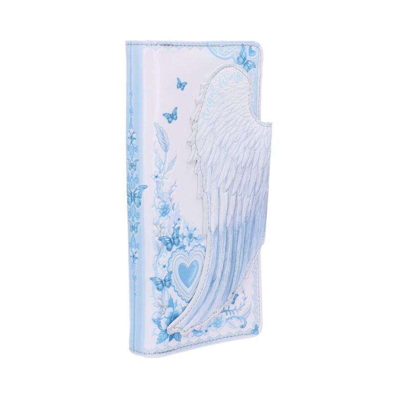 White Angel Wings Embossed Purse 18.5cm Gifts & Games 7