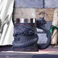 Nemesis Now Coiled Black Dragon Tankard 16cm Homeware 2