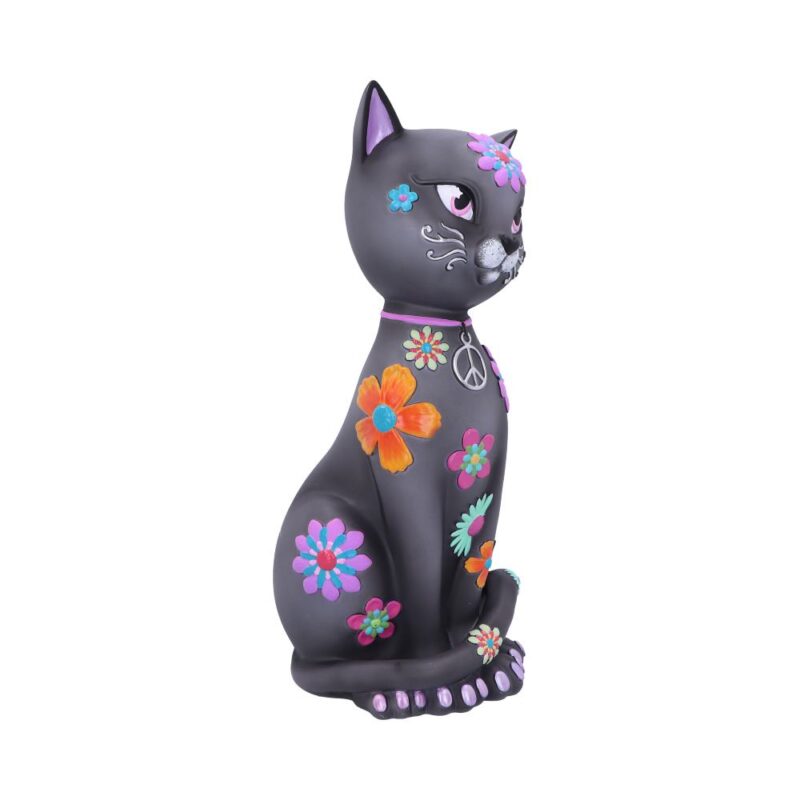 Hippy Kitty Black Cat Ornament  26cm Figurines Medium (15-29cm) 7