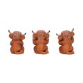 Three Wise Highland Cow Figurines 9.6cm Figurines Small (Under 15cm) 6