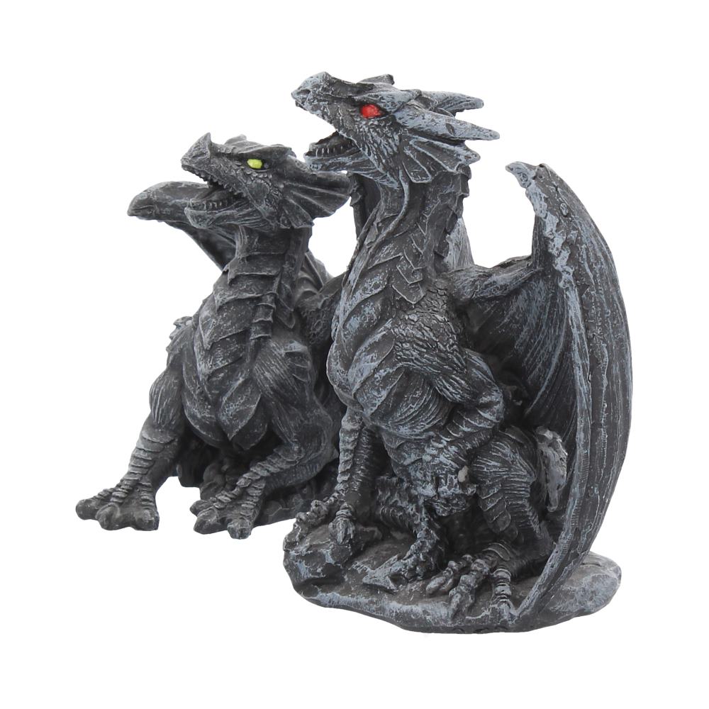 Dark Fury (Set of 2) Obsidian Dragon Figurines 10cm Figurines Small (Under 15cm) 2