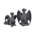 Dark Fury (Set of 2) Obsidian Dragon Figurines 10cm Figurines Small (Under 15cm) 10
