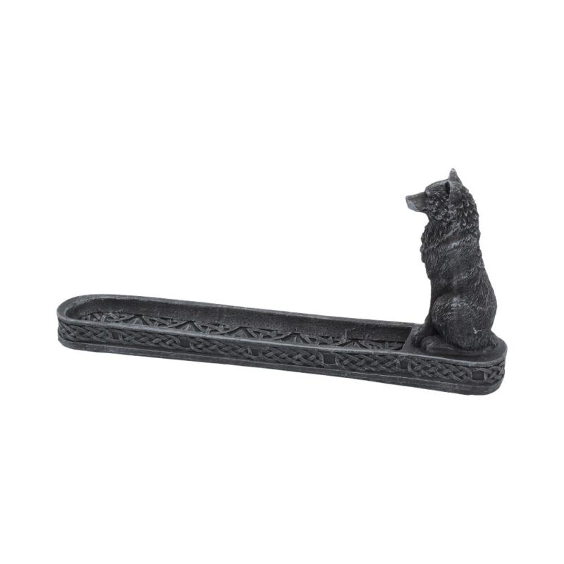 Catching The Scent Obsidian Wolf Incense Burner 25cm Homeware 3