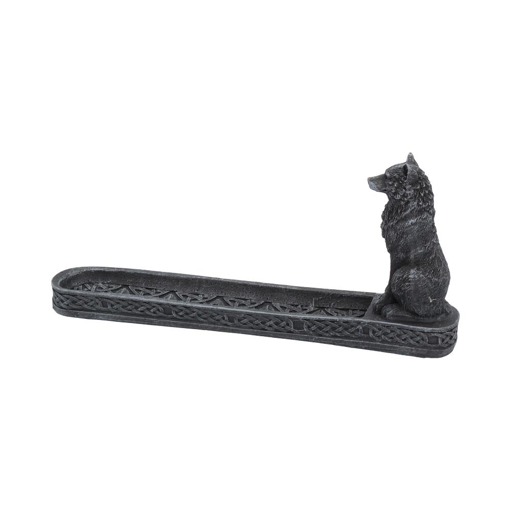 Catching The Scent Obsidian Wolf Incense Burner 25cm Homeware 2