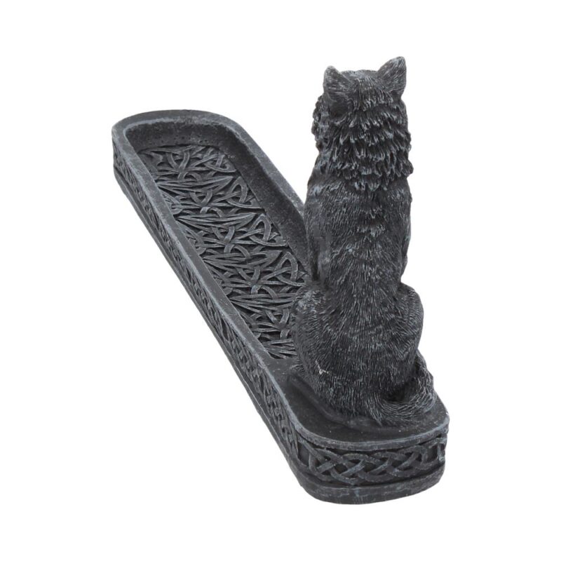 Catching The Scent Obsidian Wolf Incense Burner 25cm Homeware 5