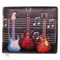 Electric Guitars Embossed Music Wallet Black 11cm Gifts & Games 2
