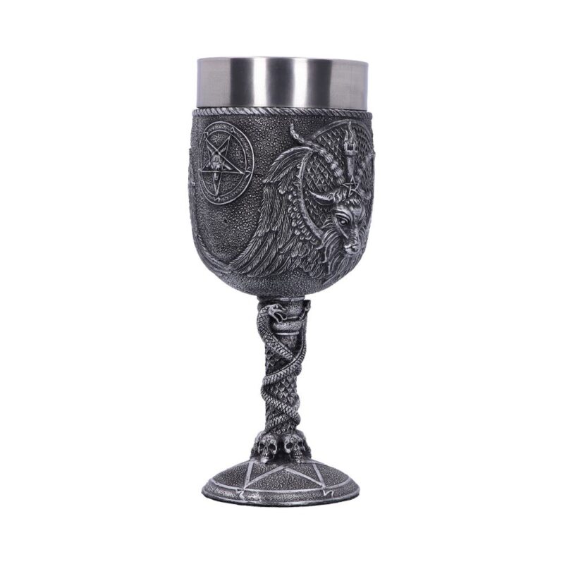 Baphomet Goblet Silver Goat God Deity Wine Glass Goblets & Chalices 5