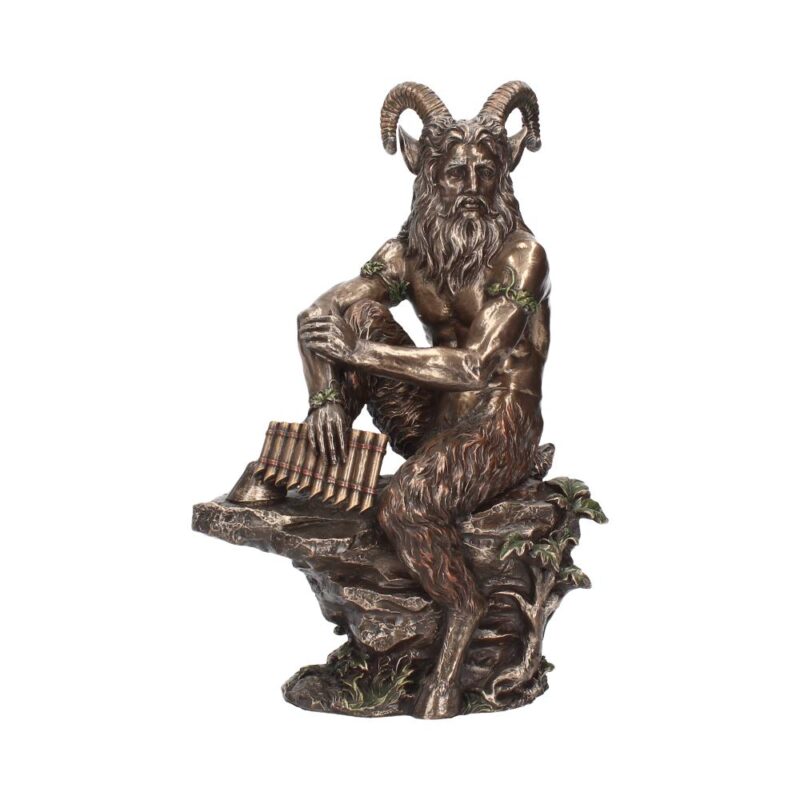 Pan Fawn With Pan Flutes Finished in Bronze 30.5cm Figurines Large (30-50cm)