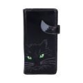 Black Lucky Cat Purse Embossed Eye Tail Wallet Gifts & Games 2