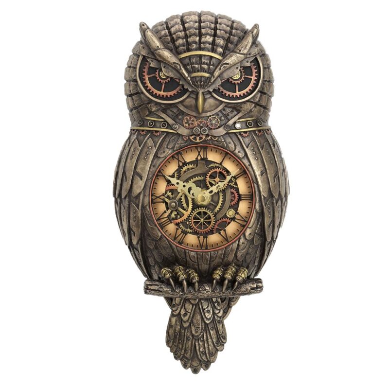 Chronology Wisdom Steampunk Owl Wall Clock Clocks 3