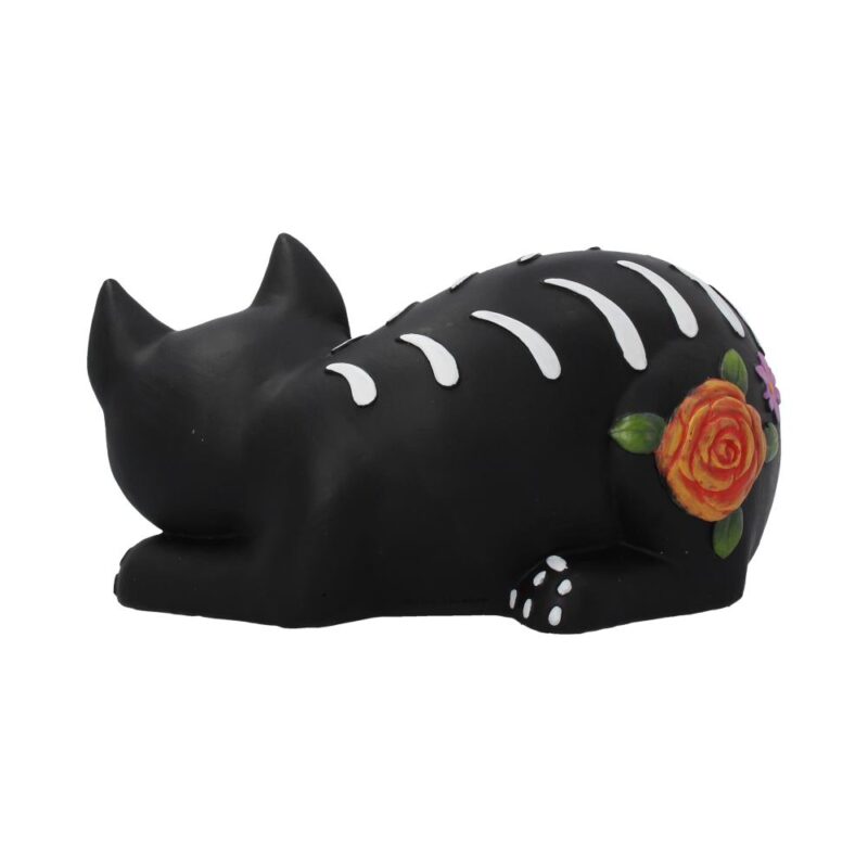 Sleepy Sugar Figurine Mexican Day of the Dead Sugar Skull Cat Ornament Figurines Medium (15-29cm) 7