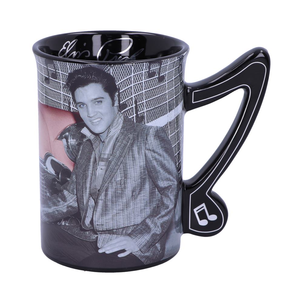 Elvis Presley with Pink Cadillac Drinking Mug Homeware