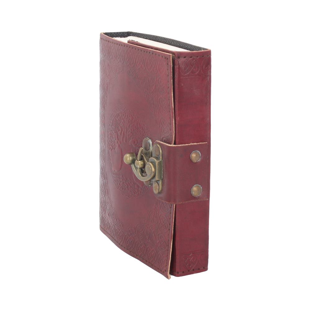 Lockable Tree Of Life Red Leather Journal 13 x 18cm Gifts & Games 2