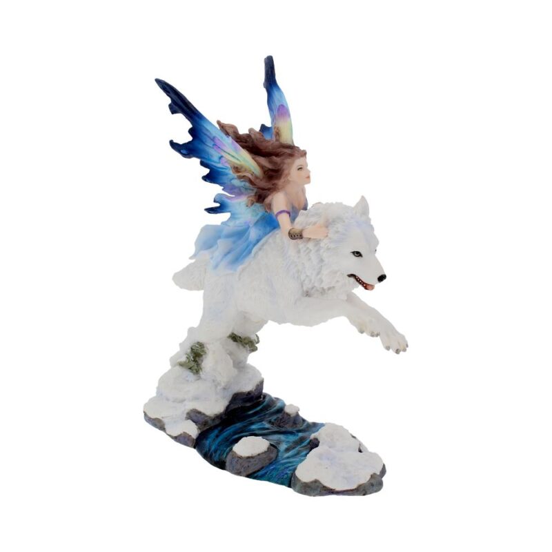 Free Spirit Figurine Fairy and White Winter Wolf Ornament Figurines Medium (15-29cm) 9