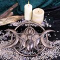Bronzed Triple Moon Cycle Of Life Goddess Plaque 30cm Home Décor 6