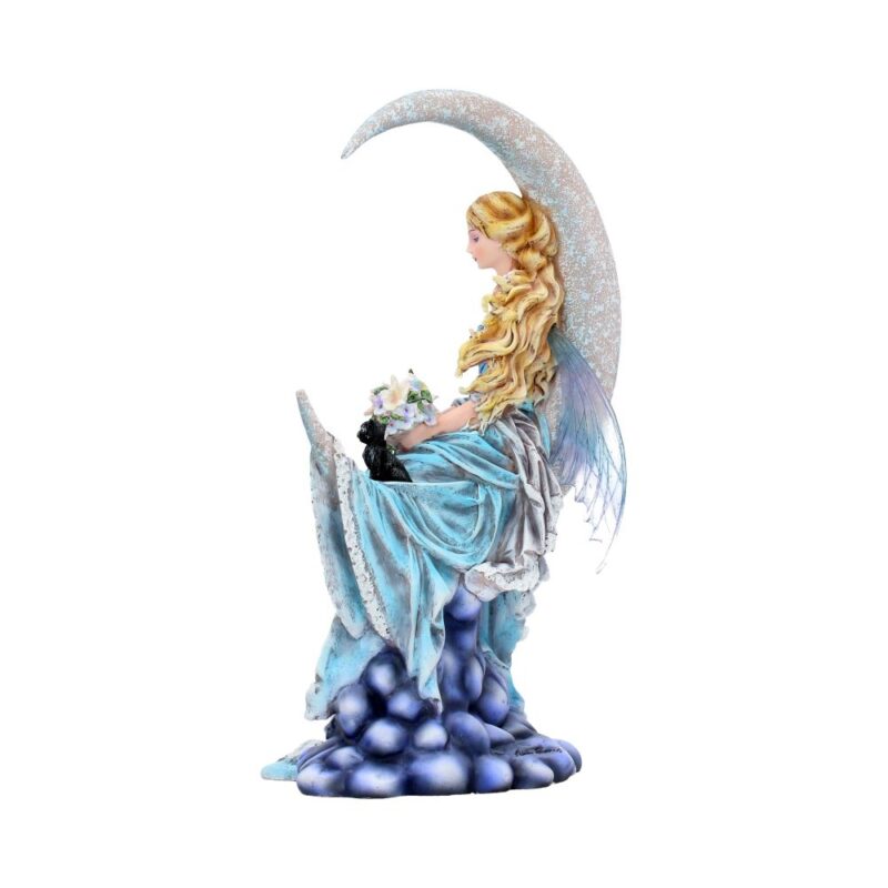 Nene Thomas Wind Moon Blue Crescent Moon Fairy and Cat Companion Figurine Figurines Medium (15-29cm) 5