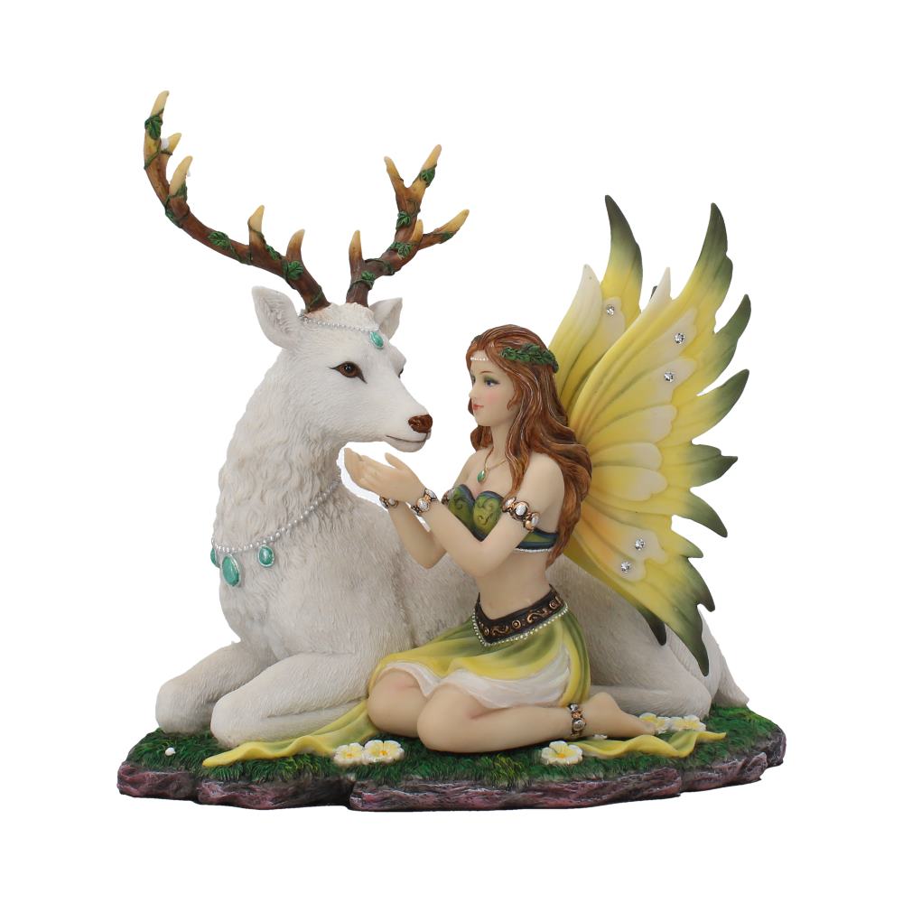Adoration stag and spring fairy medium figurine Figurines Medium (15-29cm)