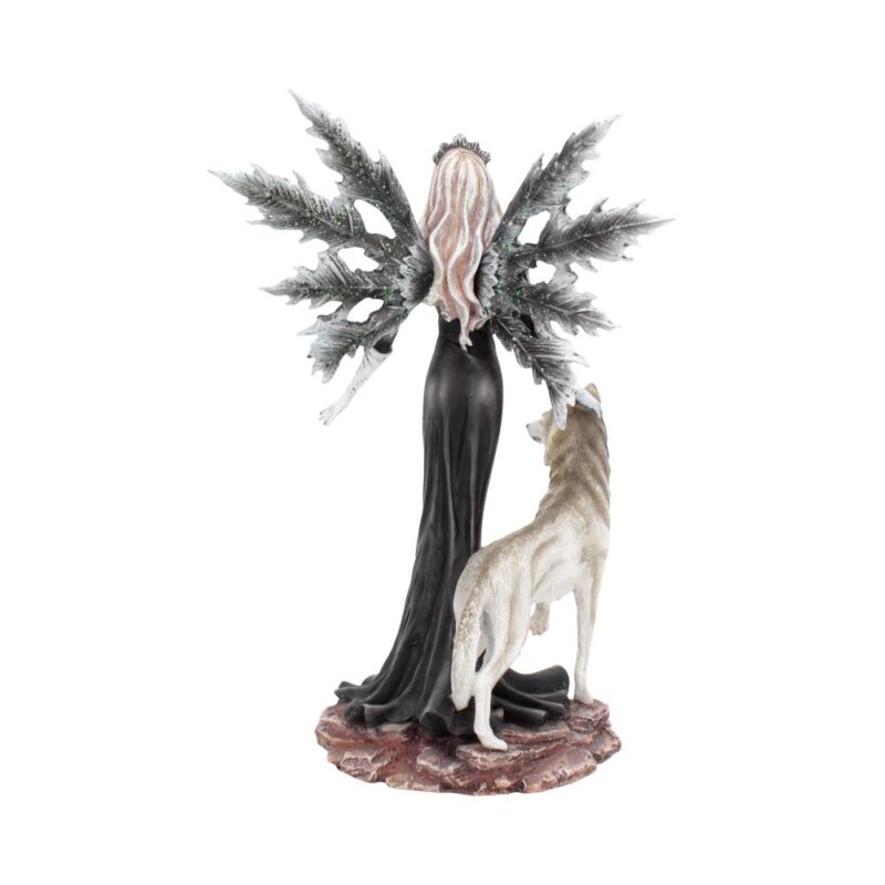 Dark Aura Fairy With Her Grey Wolf Companion 24cm Figurines Medium (15-29cm) 5