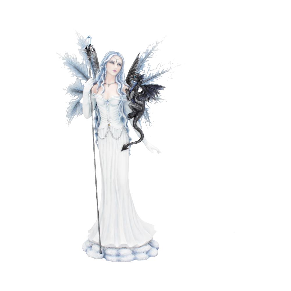 Ice Fairy Figurine With Dragon Companion Adica 57cm Figurines Extra Large (Over 50cm)