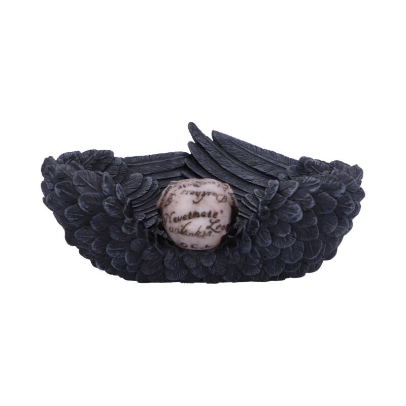 Edgar Allen Poe’s Nevermore Raven Skull Trinket Holder Jewellery Dish Figurines Medium (15-29cm) 5