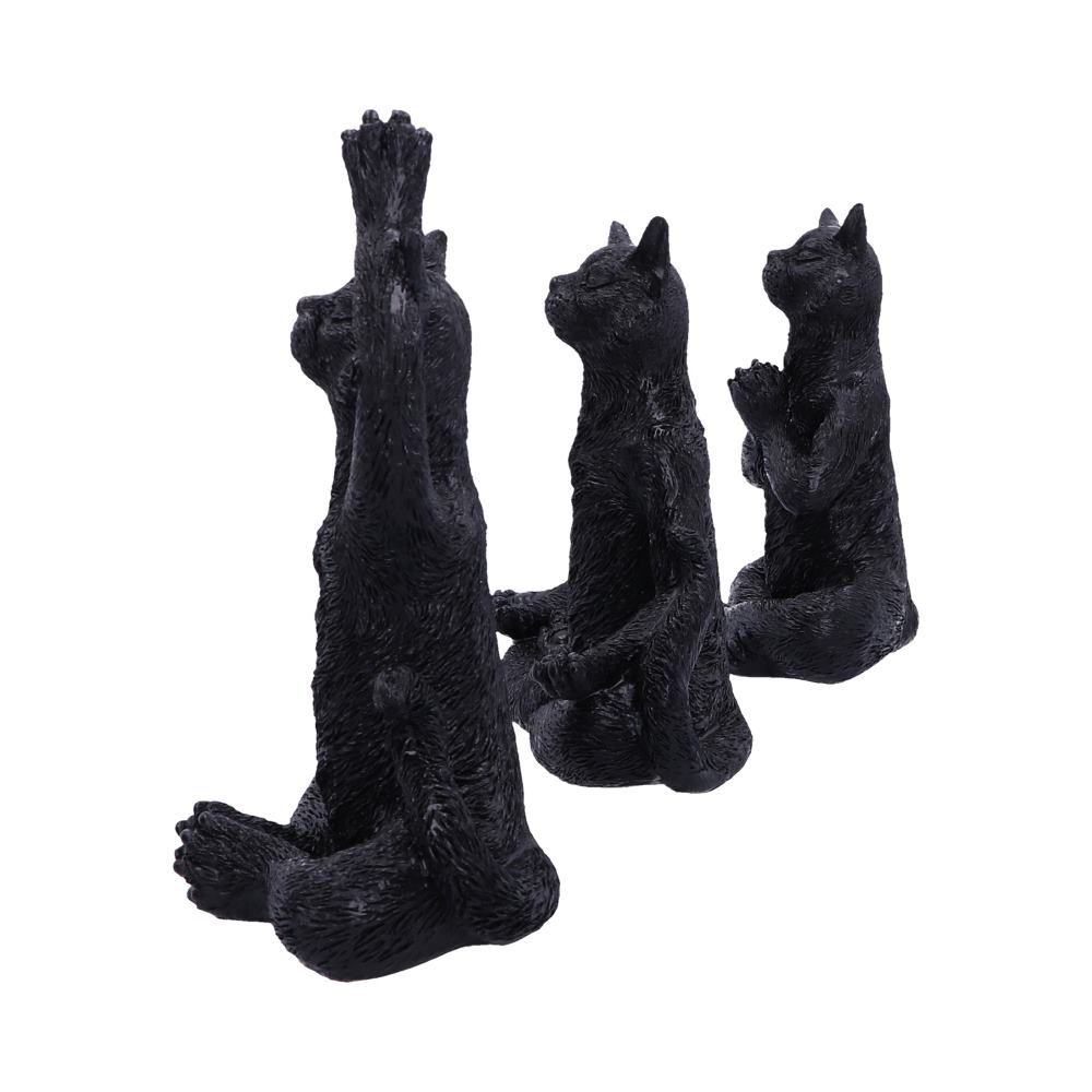 Set of Three Meditating Zen Cat Figurines Figurines Medium (15-29cm) 2