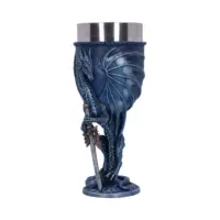 Nemesis Now Ruth Thompson Sea Blade Blue Water Dragon Goblet Glass 17.8cm Goblets & Chalices 2