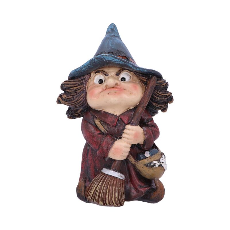 Toil Small Witch and Broomstick Figurine Figurines Small (Under 15cm)