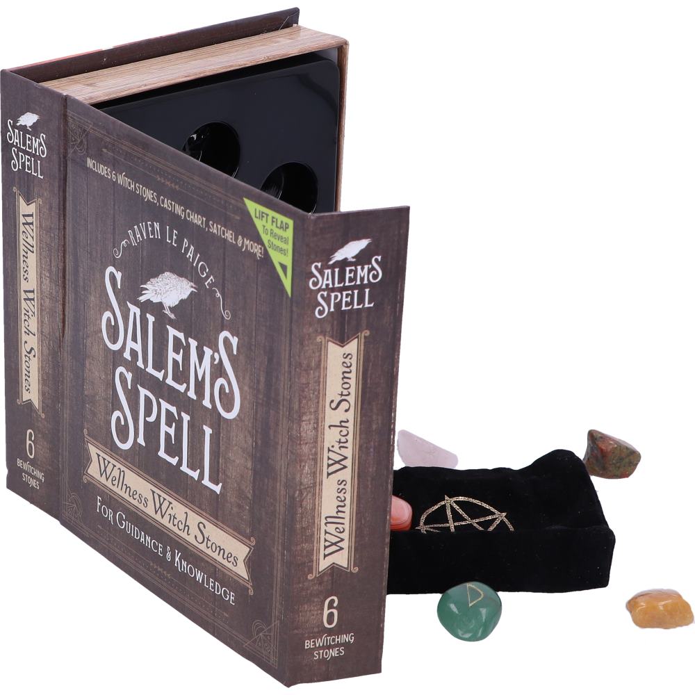 Salem’s Spell Kit Set of Six Witches Wellness Stones in Decorated Box Gifts & Games 2