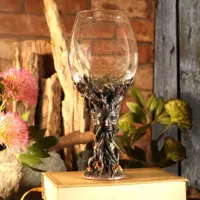 Nemesis Now Bronze Forest Nectar Ancient Tree Spirit Green Man Goblet Wine Glass 23cm Goblets & Chalices 2