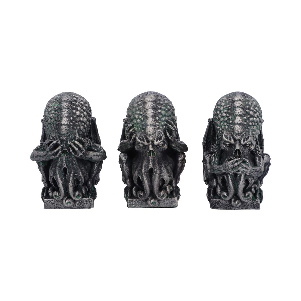 Three Wise Cthulhu Figurines 7.6cm Figurines Small (Under 15cm)