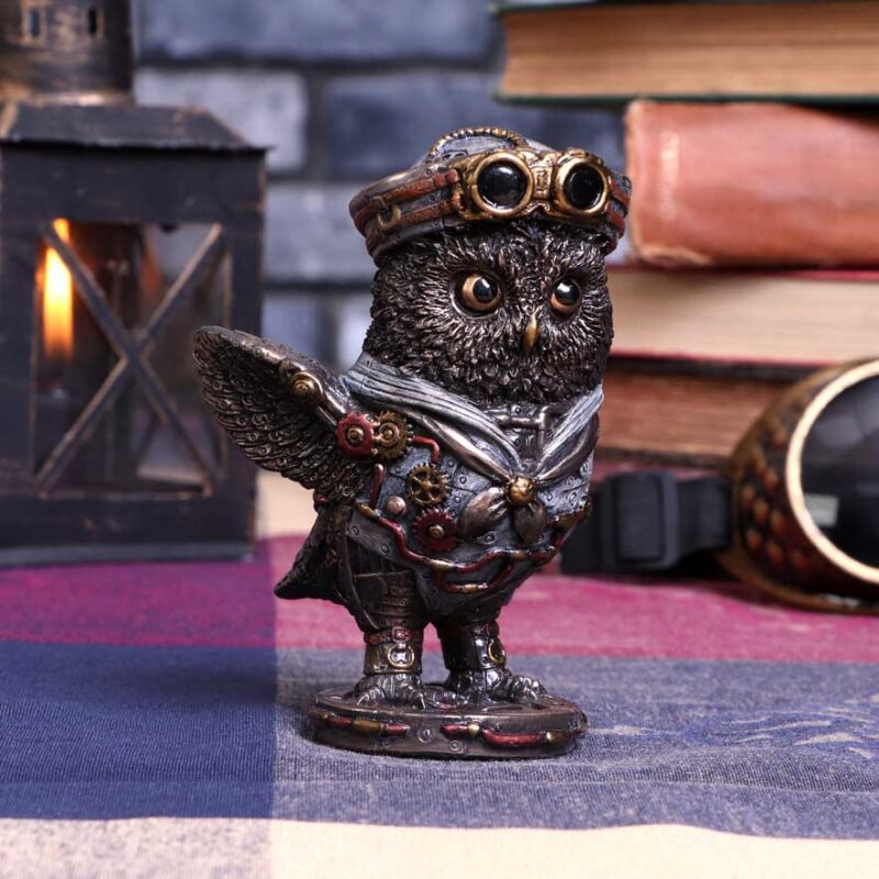 Bronze Come Fly With Me Steampunk Owl Figurine Figurines Small (Under 15cm) 9