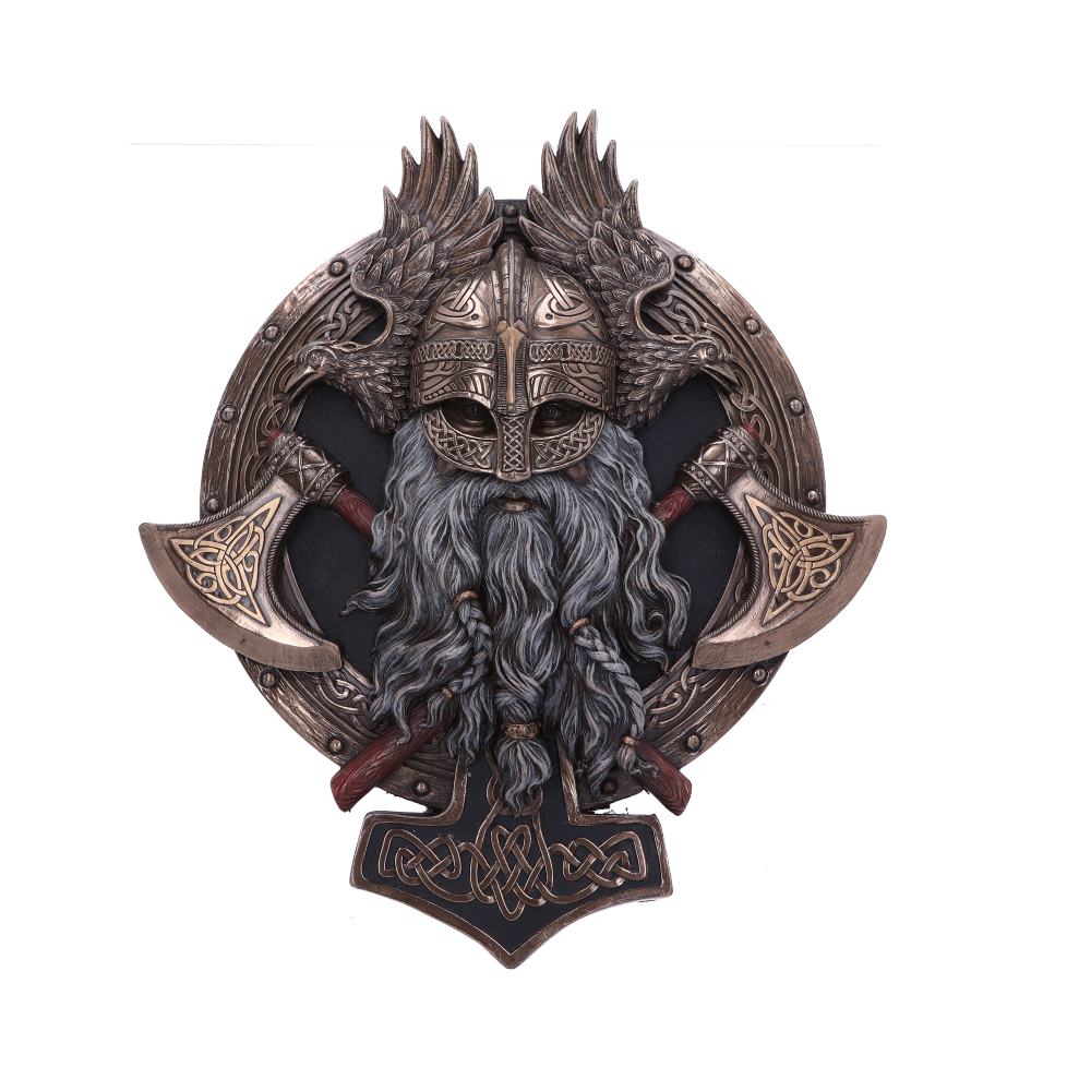 Bronze For Valhalla Viking Axe Hammer Raven Wall Plaque Home Décor