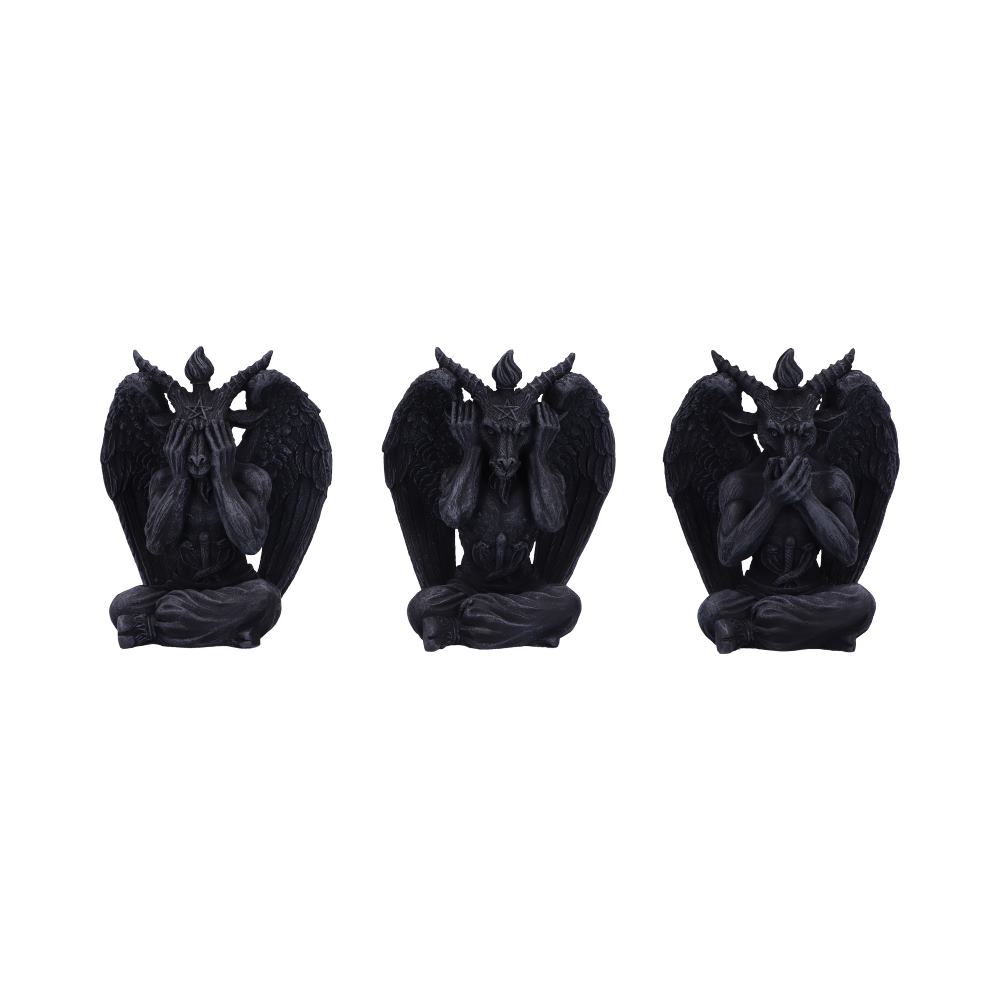 Three Wise Baphomet Figurines 10.2cm Figurines Small (Under 15cm)
